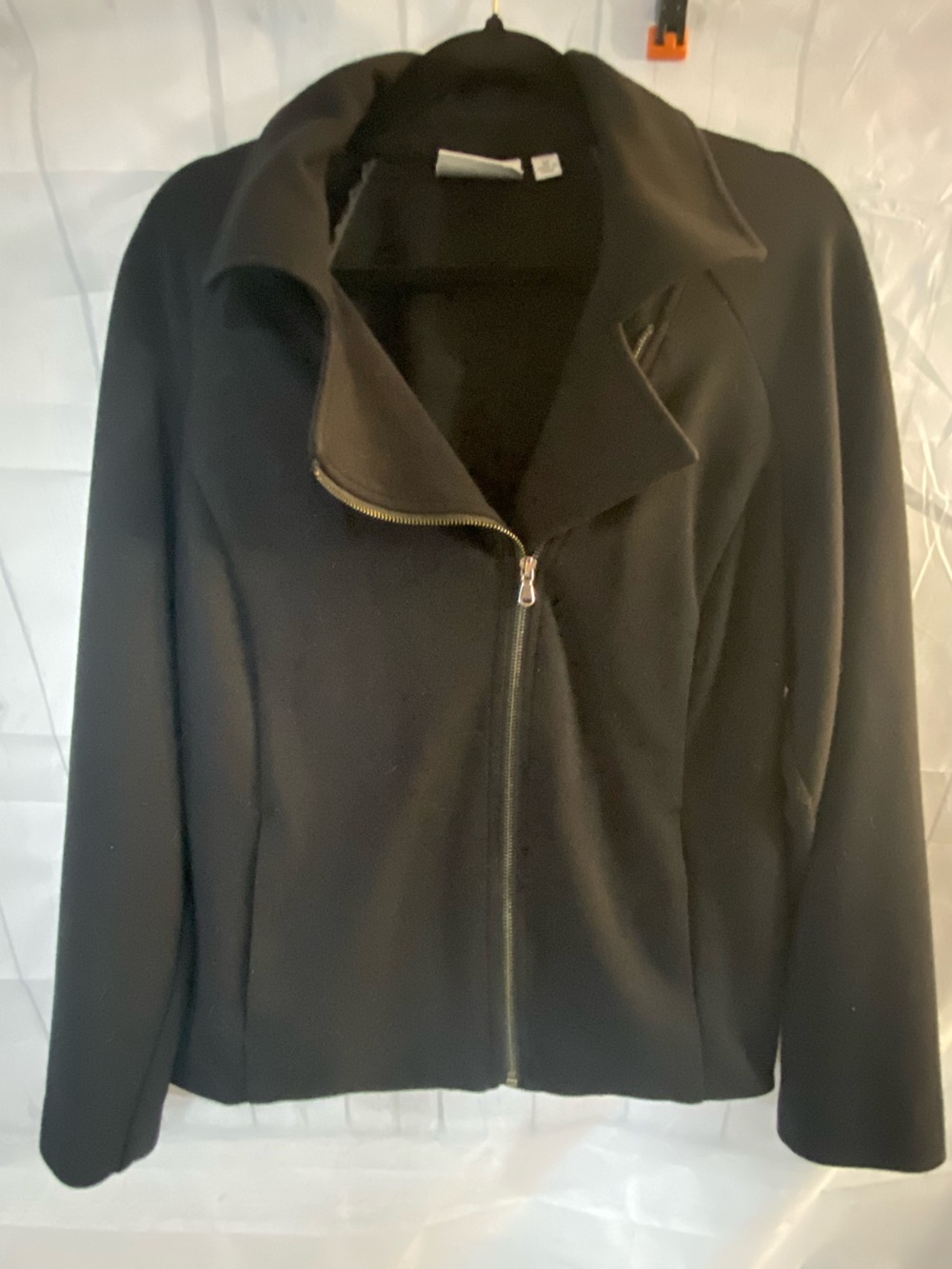 Studio Works Black Asymmetrical Zip Blazer